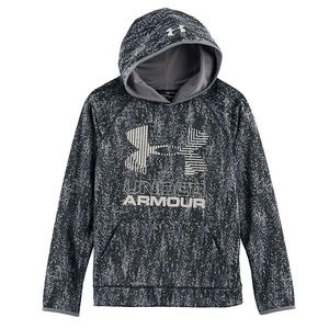 Boys Grey Static Under Armor Hoodie